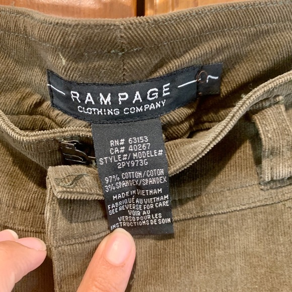 Vintage Y2K Unique Green pants Flare Pants sz 7 junior vintage 1900s boho - Picture 4 of 8